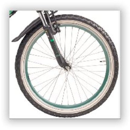 Voorwiel 22" Snake VELG-GRIJS Groen Zonder Band