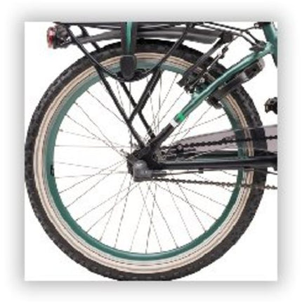 Achterwiel 22"N3RN Snake Velg Greygreen YS2031