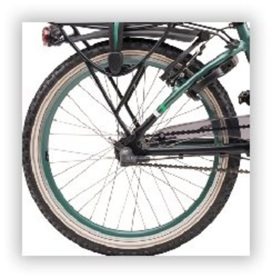 Achterwiel 22"N3RN Snake Velg Greygreen YS2031