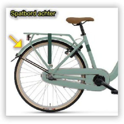 Spatbord Achter 26" YS7661 Turqoise Matte