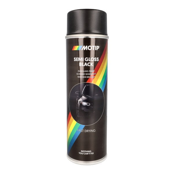 spuitlak motip 500mL spuitbus zwart zijdeglans 04001