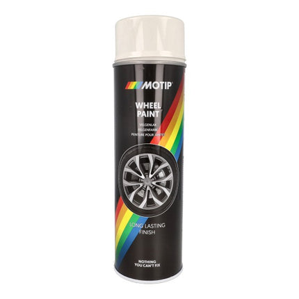 Peinture en bombe Motip aérosol jante 500mL blanc 04003