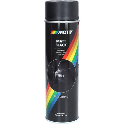 Peinture en aérosol Motip 500ml noir mat 04006