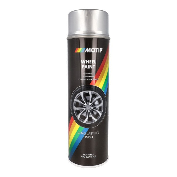 spuitlak motip velgenspray 500mL spuitbus zilver 04007
