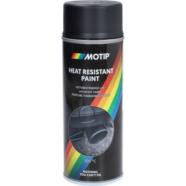 spuitlak motip hittebestendig 400mL spuitbus zwart 04031