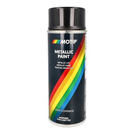 Peinture en aérosol Motip 400ml spray noir métallisé 04049