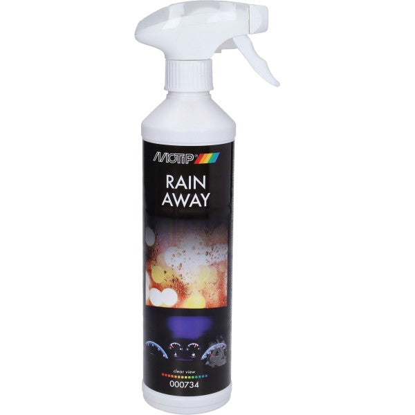 onderhoudsmiddel motip vizier/windscherm waterafstoten rain away 500mL fles 000734