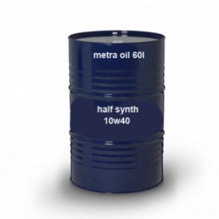 motorolie 10W40 half synth scooter metra oil alleen levering NL 60L vat