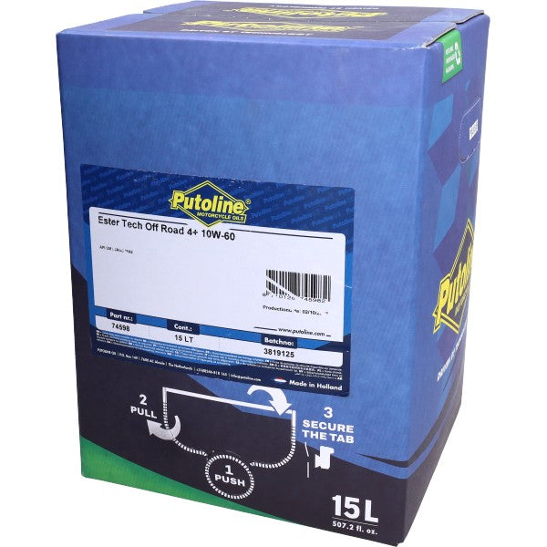 motorolie putoline 10w60 vol synth. (o.a. Piaggio i-get) ester tech 4+ 15L 74598