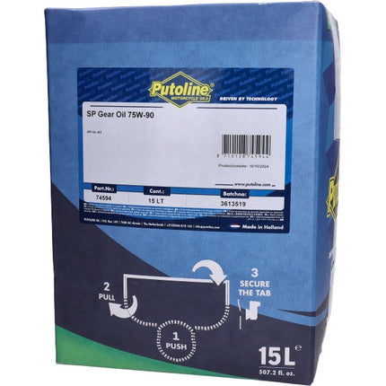 huile de transmission putoline 75W90 bag-in-box 15L 74594
