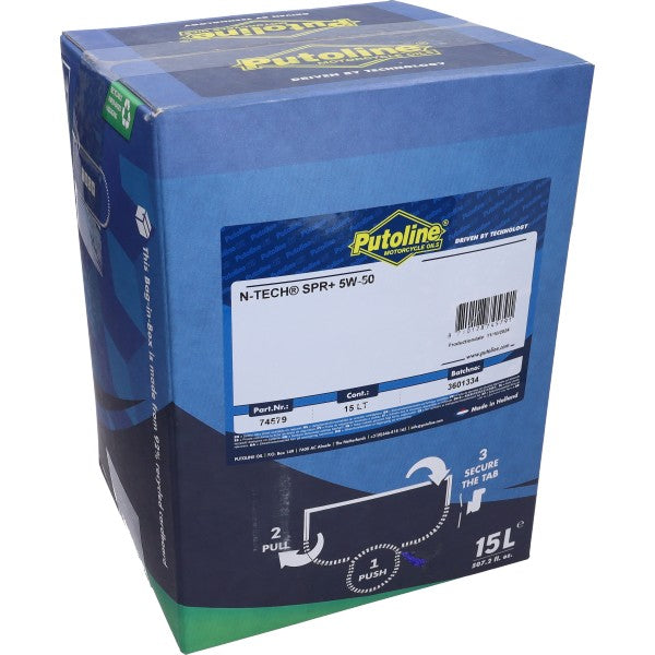 motorolie putoline 5W50 bag-in-box N-TECH SPR+ 15L 74579