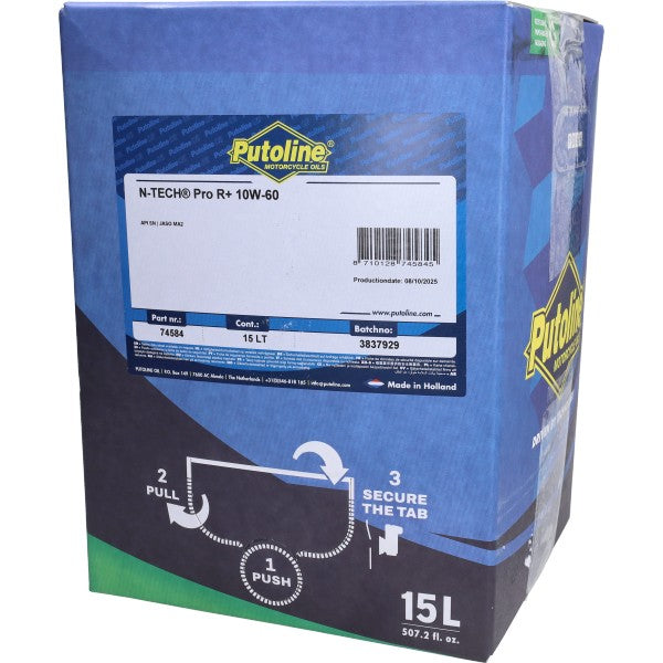 motorolie putoline 10w60 vol synth. N-Tech Pro R+ (Piaggio Euro-4/5) 15L 74584