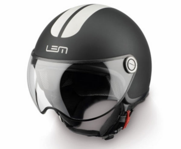 helm lem demi-jet coolmax roger XS 53/54 zwart mat/wit=op=op