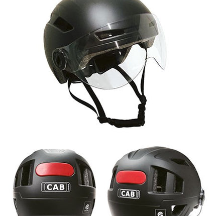 Casque CAB pedelec/speed pedelec + visière NTA-8776 sécurité S/M 52/57 noir mat fatbike