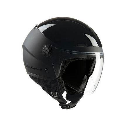 casque tucano demi-jet el 'pop S noir brillant/noir mat