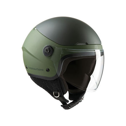 helmet Tucano demi-jet 'pop XS matt green/matt black