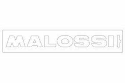 sticker universeel malossi woord [malossi] 14cm wit 339778=op=op