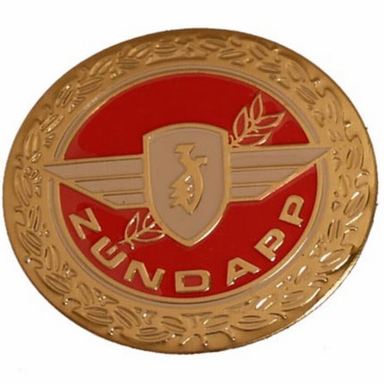 embleem benzinetank rond rood/goud zundapp z440-20.100/r