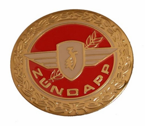 emblème de réservoir d'essence rond rouge/or Zundapp Z440-20.100/r