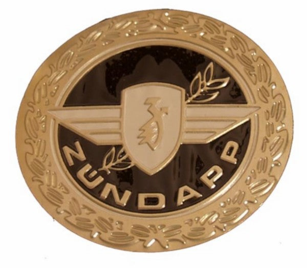 embleem benzinetank rond zwart/goud zundapp z440-20.100f