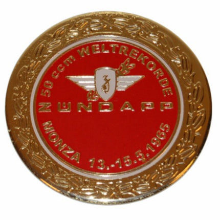 embleem benzinetank rond rood/goud zundapp monza z517-12.127/r