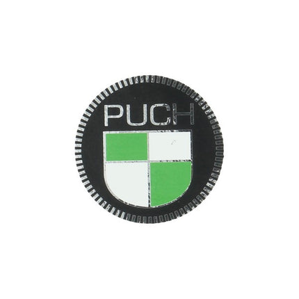 logo 50mm black/white/green Puch, Puch Maxi