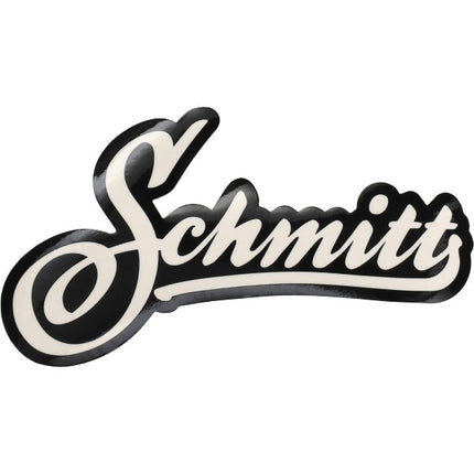 sticker woord [schmitt] 12x8cm wit
