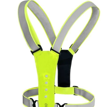 Gilet de sport et de sécurité réfléchissant IkziLight Aryan avec LED - jaune