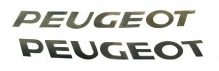 autocollant mot [peugeot] noir 2 pièces