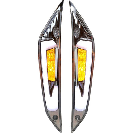 clignotants Power1 LED feux diurnes tube EVO homologués E pour Piaggio clair, Zip 2000