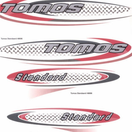 Decal set Tomos red/black/silver standard 080091