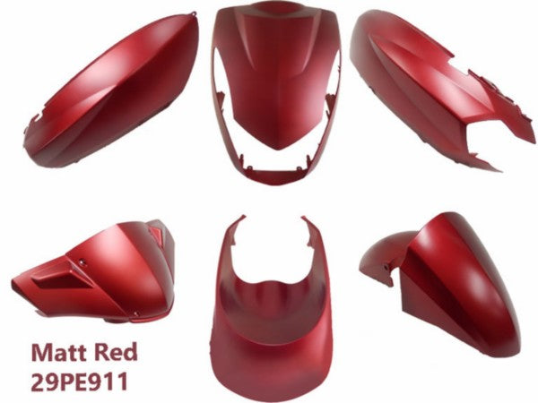 Kit carrosserie Power1 euro-2 peugeot rouge mat 6 pièces kisbee