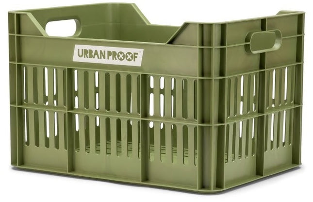 Gerecyclede fietskrat Urban Proof Click 30 liter - olijf groen