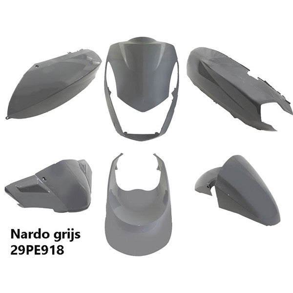 Kit de carénage Power1 euro-2 Peugeot gris nardo brillant 6 pièces Kisbee