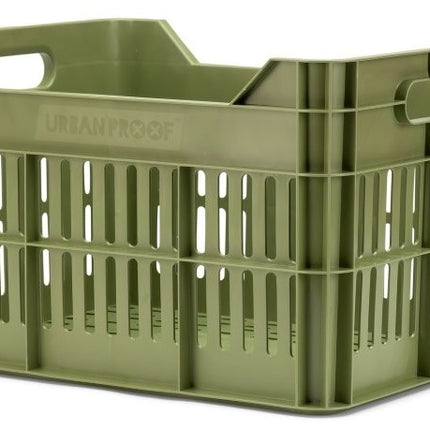 Gerecyclede fietskrat Urban Proof Click 30 liter - olijf groen