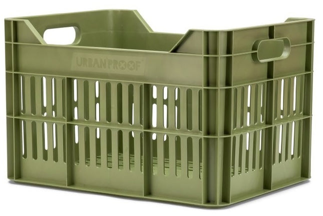 Gerecyclede fietskrat Urban Proof Click 30 liter - olijf groen