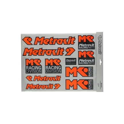 Kit d'autocollants Metrakit Pro Race orange/noir universel 98027022