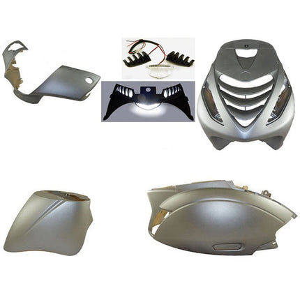 plaatwerkset Power1 model SP + led lamp antraciet mat 6-delig zip2000