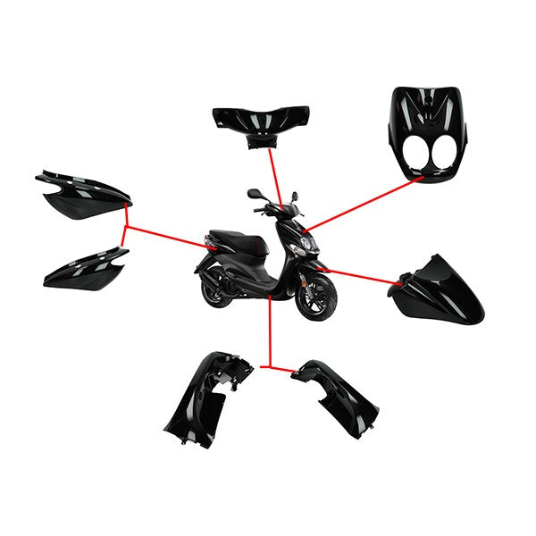 kit de carrosserie pas d'ubs noir métallisé 7 pièces néo va2008