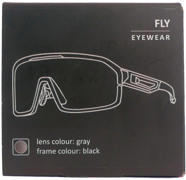 Fietsbril Kross Fly UV400 meekleurende lenzen - zwart frame