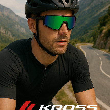 Fietsbril Kross Flash UV400 gepolariseerde lenzen - zwart frame - afbeelding 5
