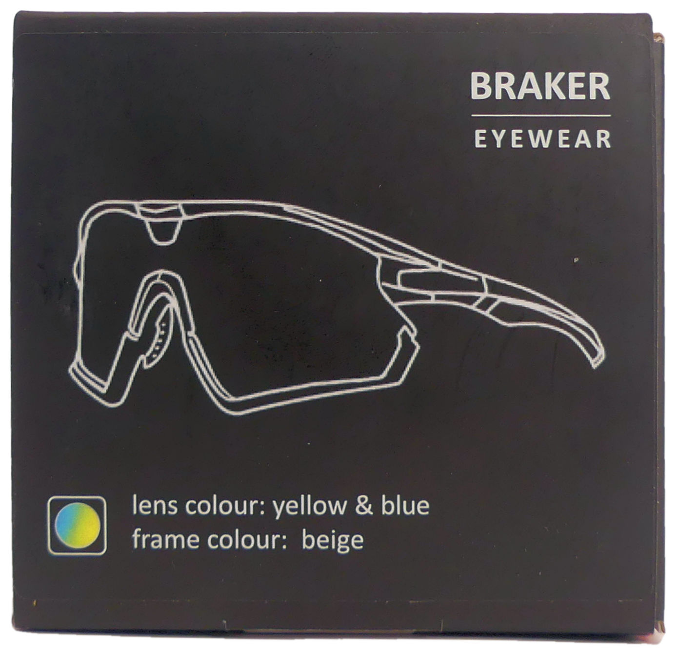 Fietsbril Kross Braker UV400 verwisselbare lenzen - beige frame