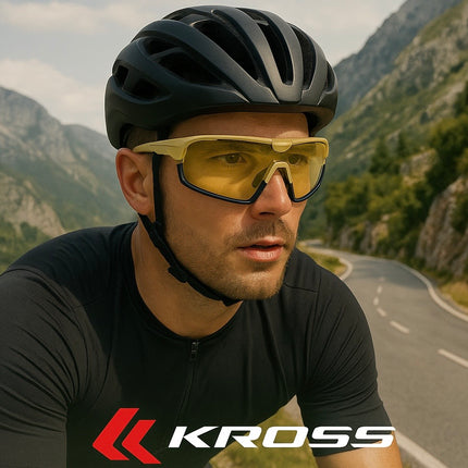 Fietsbril Kross Braker UV400 verwisselbare lenzen - beige frame - afbeelding 7