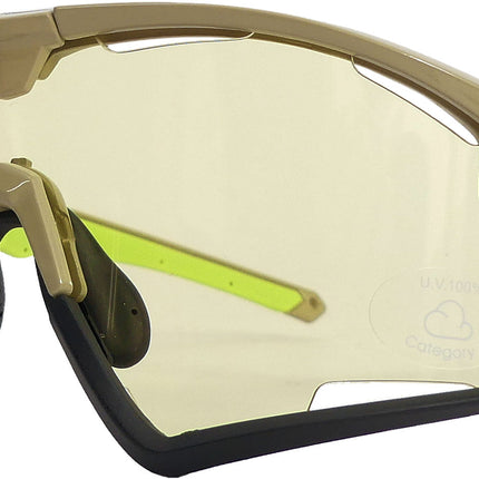 Fietsbril Kross Braker UV400 verwisselbare lenzen - beige frame - afbeelding 4