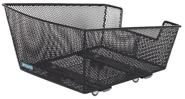 Fietsmand Around College Basic Small incl. voorgemonteerd Around Fix systeem - zwart