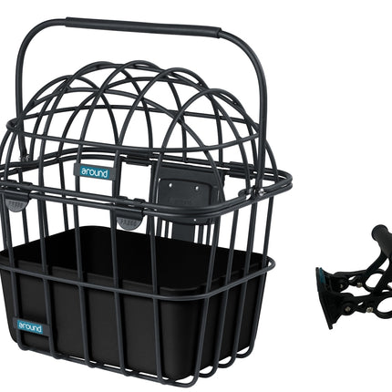 Around Luna detachable pet bike basket incl. ACE handlebar mount - matte black
