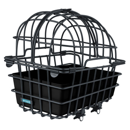 Dierenfietsmand Around Luna XL incl. Around fix system - mat zwart