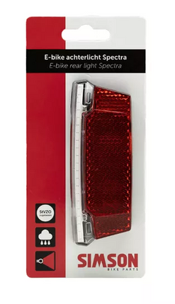 Dragerachterlicht Simson Spectra 6-48V E-bike - rood - afbeelding 3