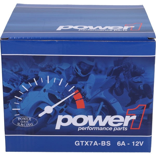 batterie Power1 GTX7A-BS/YTX7A-BS peugeot-4t, sco kymco 4t, sco china 4t, sco sym 4t