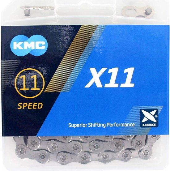 Ketting 11 speed KMC X11 118 schakels - grijs